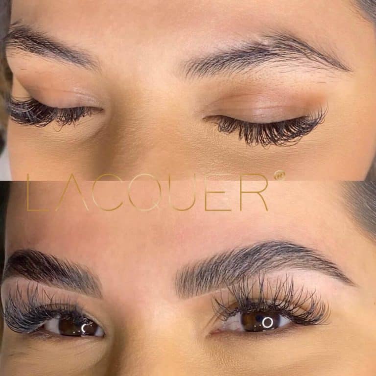 eyebrow lamination with Lacquer Product