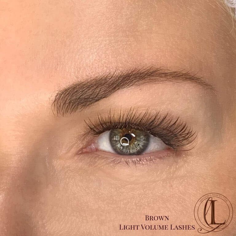 Brown Eyelash Extensions at Lash Layer, Pickering