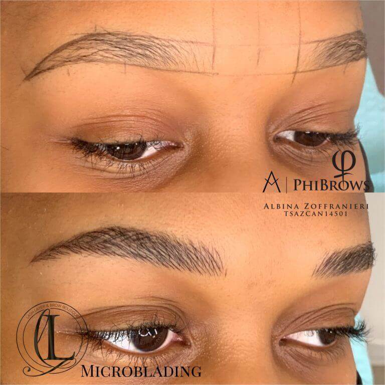 Natural Microblading eyebrows in Pickering